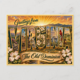 Oude ansichtkaart uit Virginia Groet van een ansic Briefkaart
