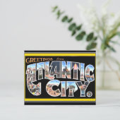 Oude ansichtkaart van Atlantic City Briefkaart (Staand voorkant)