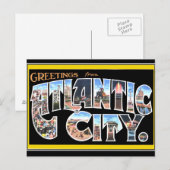 Oude ansichtkaart van Atlantic City Briefkaart (Voorkant / Achterkant)