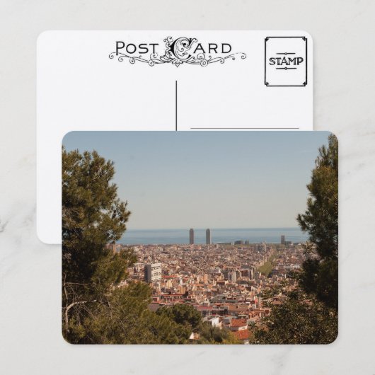 Oude ansichtkaart van Barcelona (Voorkant / Achterkant)