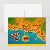 Oude ansichtkaart van Costa Del Sol Briefkaart (Voorkant / Achterkant)