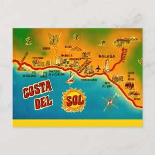 Oude ansichtkaart van Costa Del Sol Briefkaart