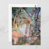 Oude ansichtkaart van feeënkoningin briefkaart (Voorkant / Achterkant)