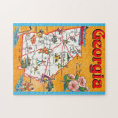 Oude ansichtkaart van Georgia 11x14 Legpuzzel (Horizontaal)