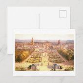 Oude Ansichtkaart van het Kasteel, Karlsruhe, Duit Briefkaart (Voorkant / Achterkant)