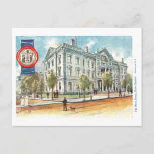 Oude ansichtkaart van het New Jersey Capitol met z Briefkaart