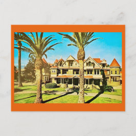 Oude ansichtkaart van het Winchester Mystery House Briefkaart