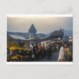 Oude ansichtkaart van Luzern Zwitserland 1959 Briefkaart