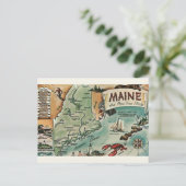 Oude ansichtkaart van Maine Briefkaart (Staand voorkant)