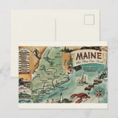 Oude ansichtkaart van Maine Briefkaart (Voorkant / Achterkant)