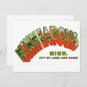 Oude ansichtkaart van Minneapolis Briefkaart (Voorkant / Achterkant)