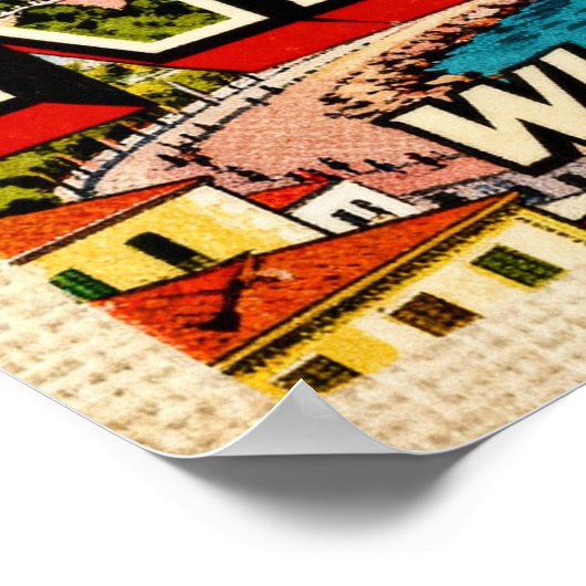 Oude ansichtkaart van Napels Poster (Hoek)