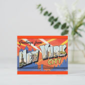 Oude ansichtkaart van New York City Briefkaart (Staand voorkant)