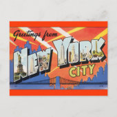 Oude ansichtkaart van New York City Briefkaart (Voorkant)