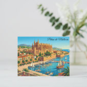 Oude ansichtkaart van Palma de Mallorca Spanje pan Briefkaart (Staand voorkant)