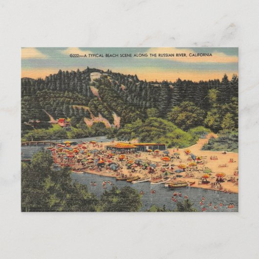 Oude ansichtkaart van Russian River Briefkaart (Voorkant)