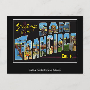Oude ansichtkaart van San Francisco Briefkaart