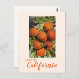 Oude ansichtkaart van sinaasappels uit Zuid-Califo Briefkaart