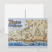 Oude ansichtkaart van Venice CA Briefkaart (Voorkant / Achterkant)
