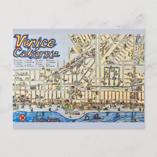 Oude ansichtkaart van Venice CA Briefkaart (Voorkant)