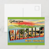 Oude ansichtkaart van Wheeling WV Briefkaart (Voorkant / Achterkant)