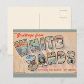 Oude ansichtkaart van White Sands NM Briefkaart (Voorkant / Achterkant)