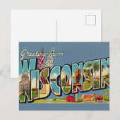 Oude ansichtkaart van Wisconsin Briefkaart (Voorkant / Achterkant)