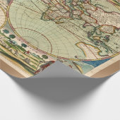 Oude Antiek  Algemene Kaart van de Wereld Cadeaupapier (Hoek)