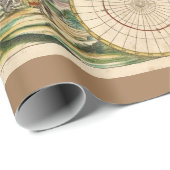 Oude Antiek  Algemene Kaart van de Wereld Cadeaupapier (Rol Hoek)