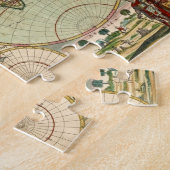 Oude Antiek Algemene Kaart van de Wereld Legpuzzel (Zijkant)