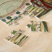 Oude Antiek  Algemene Kaart van de Wereld Legpuzzel (Zijkant)