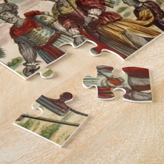 Oude Antiek  Algemene Kaart van de Wereld Legpuzzel (Zijkant)