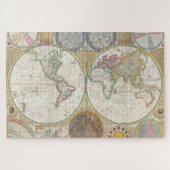 Oude Antiek  Algemene Kaart van de Wereld Legpuzzel (Horizontaal)