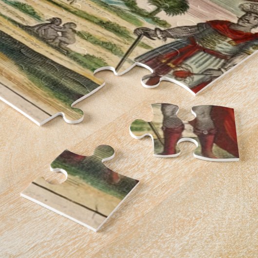 Oude Antiek  Algemene Kaart van de Wereld Legpuzzel (Zijkant)