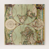 Oude Antiek  Algemene Kaart van de Wereld Legpuzzel (Horizontaal)