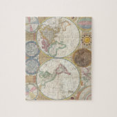 Oude Antiek  Algemene Kaart van de Wereld Legpuzzel (Verticaal)