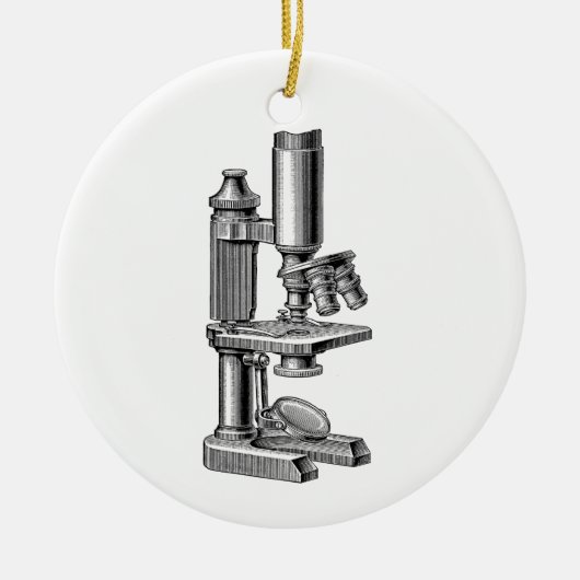  Oude Antiek apparatuur Microscoop Keramisch Ornament (Voorkant)