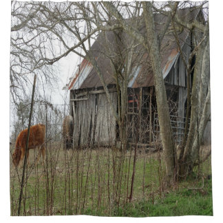 Oude Antiek Barn Douchegordijn