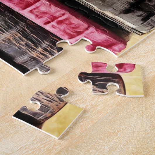 Oude Antiek Boeken Puzzle Legpuzzel (Zijkant)