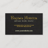 Oude Antiek Boekhandel Boekhandelaar Visitekaartje (Achterkant)