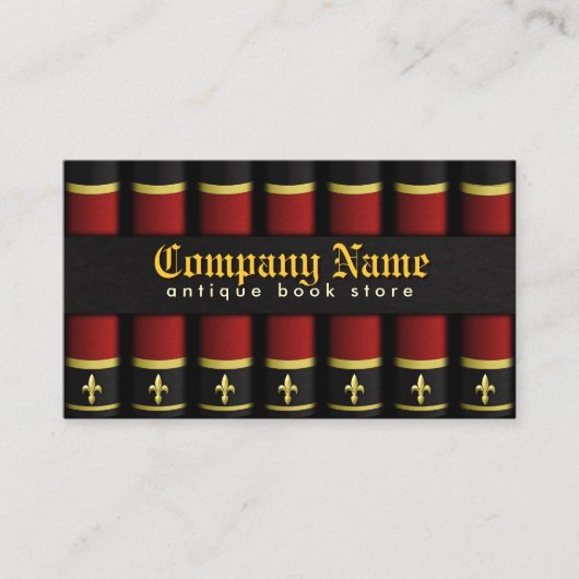 Oude Antiek Boekhandel Boekhandelaar Visitekaartje (Voorkant)