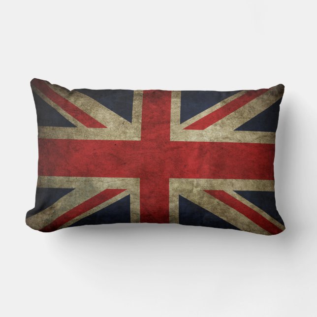 Oude Antiek Britse Britse Union Jack Flag Pillow Kussen (Voorkant)