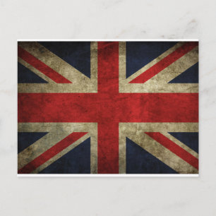 Oude Antiek Britse vlag Briefkaart