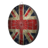 Oude Antiek Britse vlag Dartbord (Voorkant Rechts)