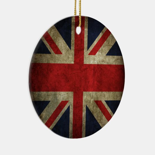 Oude Antiek Britse vlag Keramisch Ornament (Rechts)