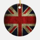 Oude Antiek Britse vlag Keramisch Ornament (Voorkant)