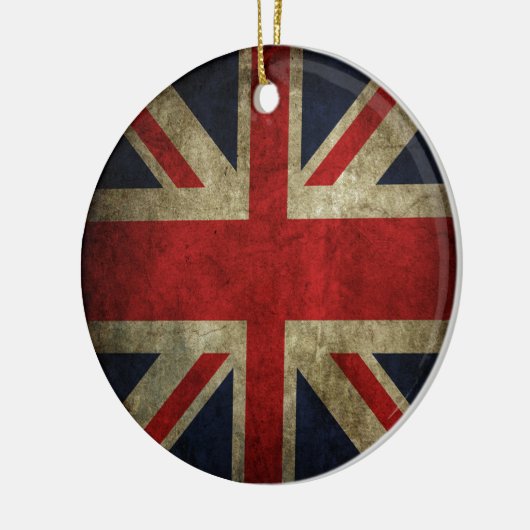 Oude Antiek Britse vlag Keramisch Ornament (Links)
