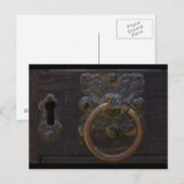 Oude antiek deurklopper - briefkaart (Voorkant / Achterkant)