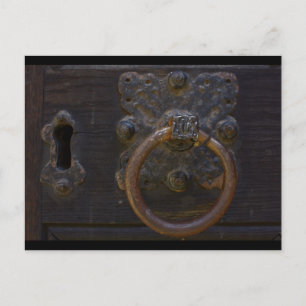 Oude antiek deurklopper - briefkaart