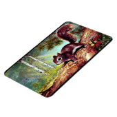 Oude Antiek  Eekhoorn Afbeelding Magnet Magneet (Linkerzijde)